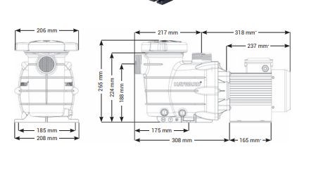 ����� ����� ������ ���� �����/������ 0.25 �"� HAYWARD POWERFLO