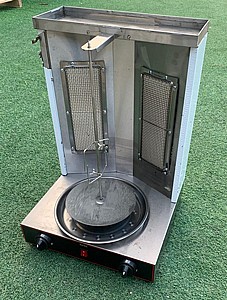 מכשיר/מתקן שווארמה גז ביתי מקצועי 2 מבערים נירוסטה גדול מכשיר/מתקן שווארמה גז ביתי מקצועי 2 מבערים נירוסטה גדול