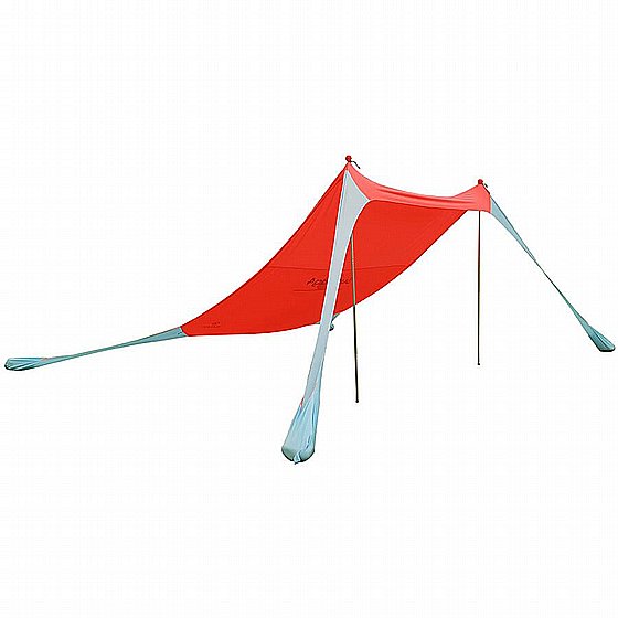 אוהל צל לחוף 240×280 ס''מ אדום-כחול בהיר Aztec Sunbag 4