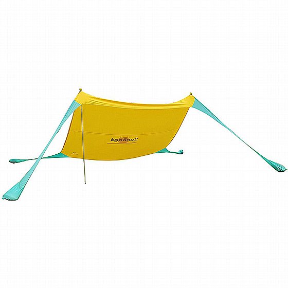 אוהל צל לחוף 3×3 מטר צהוב-כחול Aztec Sunbag 6