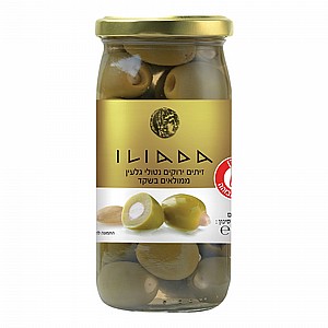 370 גרם זיתים ירוקים נטולי גלעין ממולאים בשקד ILIADA 370 גרם זיתים ירוקים נטולי גלעין ממולאים בשקד ILIADA
