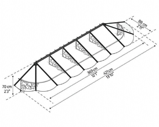 ���� ��� ������ ����� 0.9X4.2 ��� ������ Canopia Lily 706804