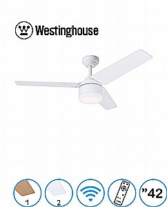 מאוורר תקרה 42" TALIA טליה WESTINGHOUSE DC לבן WIFI מאוורר תקרה 42" TALIA טליה WESTINGHOUSE DC לבן WIFI