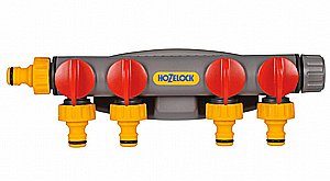מפצל ברז 2 יציאות וברז HOZELOCK מפצל ברז 2 יציאות וברז HOZELOCK