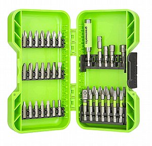 קיט 40 ביטים למברגת אימפקט, מברגה/מקדחה greenworks 24V קיט 40 ביטים למברגת אימפקט, מברגה/מקדחה greenworks 24V