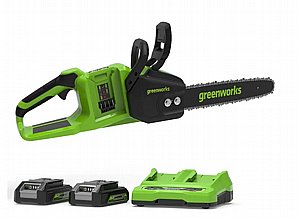 מסור שרשרת “14 (2X24V) 48V BL עם 2X2.0Ah + מטען Dual Port 48V מסור שרשרת “14 (2X24V) 48V BL עם 2X2.0Ah + מטען Dual Port 48V