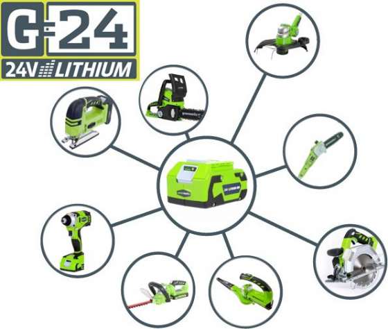 ����� ������ 24V 2.0AH Gen-2 ���� ����� greenworks