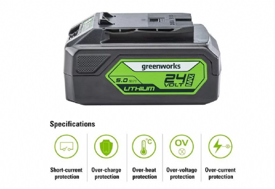 ����� ������ USB + 24V 5.0Ah ���� ����� greenworks