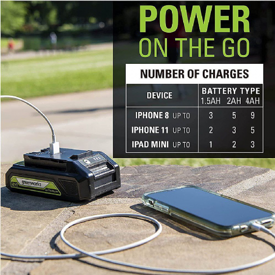 ����� ������ USB + 24V 2.0Ah ���� ����� greenworks