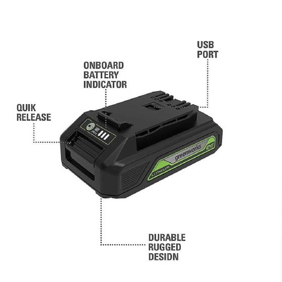 ����� ������ USB + 24V 2.0Ah ���� ����� greenworks