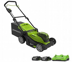 מכסחת דשא נטענת נדחפת 48V (2X24V) רוחב 41 ס”מ + 2X2.0Ah + מטען Dual Port (2A) 48V מכסחת דשא נטענת נדחפת 48V (2X24V) רוחב 41 ס”מ + 2X2.0Ah + מטען Dual Port (2A) 48V