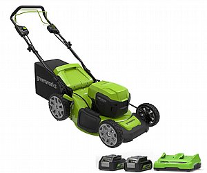 מכסחת נסיעה עצמית גוף פח 46 ס”מ 48V (2X24V) Brushless + 2X5.0Ah עם שקע USB + מטען Dual Port (4A) 48V מכסחת נסיעה עצמית גוף פח 46 ס”מ 48V (2X24V) Brushless + 2X5.0Ah עם שקע USB + מטען Dual Port (4A) 48V