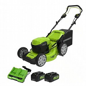 מכסחת נסיעה עצמית גוף פח 46 ס”מ 48V (2X24V) Brushless + 2X4.0Ah + מטען Dual Port (2A) 48V מכסחת נסיעה עצמית גוף פח 46 ס”מ 48V (2X24V) Brushless + 2X4.0Ah + מטען Dual Port (2A) 48V