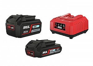 ����� 20V 2.0Ah ����������� Keep Cool + ����� 4.0Ah + ���� 20V 2.4A ����� SKIL
