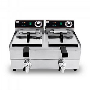 צ'יפסר נירוסטה 10×2 ליטר+ ברז ריקון צ'יפסר נירוסטה 10×2 ליטר+ ברז ריקון