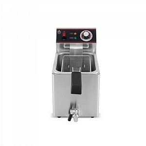 צ'יפסר נירוסטה 6 ליטר + ברז ריקון צ'יפסר נירוסטה 6 ליטר + ברז ריקון