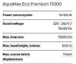 ����� ��� ������� ���, �������� 13000 �"� ��� OASE AQUAMAX ECO PREMIUM 13000 �����