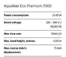 ����� ��� ������� ���, �������� 7000 �"� ��� OASE AQUAMAX ECO PREMIUM 7000 �����