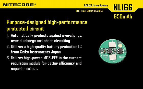 ����� ������ ����� 650mAh RCR123A