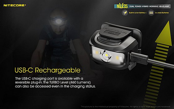 ��� ��� 460 ���� NU35 ���� USB + ������ AAA ������� Nitecore