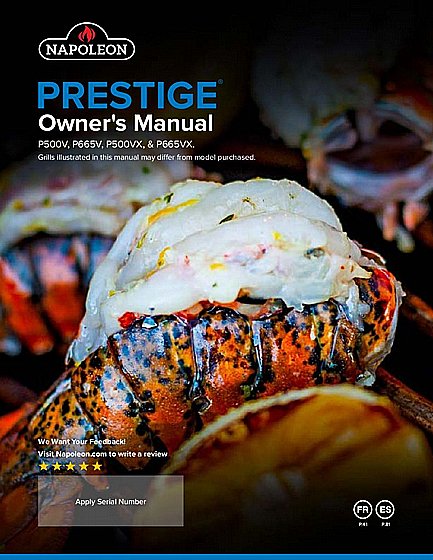 ���� �� 4 ������ ����� �� ������ ���� �������� ���� Napoleon Prestige� 500 RSIB P500VRSIBPK IL