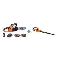 מסור שרשרת נטען - VBT 1440 כולל 2 סוללות (4 אמפר) ומטען מהיר+מפוח נטען מסור שרשרת נטען - VBT 1440 כולל 2 סוללות (4 אמפר) ומטען מהיר+מפוח נטען