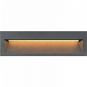 תאורת חוץ שקוע חומה DOWN "מרקורי" גדול אפור IP65 12W 3000K תאורת חוץ שקוע חומה DOWN "מרקורי" גדול אפור IP65 12W 3000K