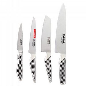 סט 4 סכיני G-251138 לחיתוך ירקות ובשר | GLOBAL סט 4 סכיני G-251138 לחיתוך ירקות ובשר | GLOBAL